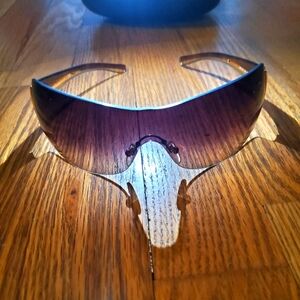 Prada wrap around shield sunglasses